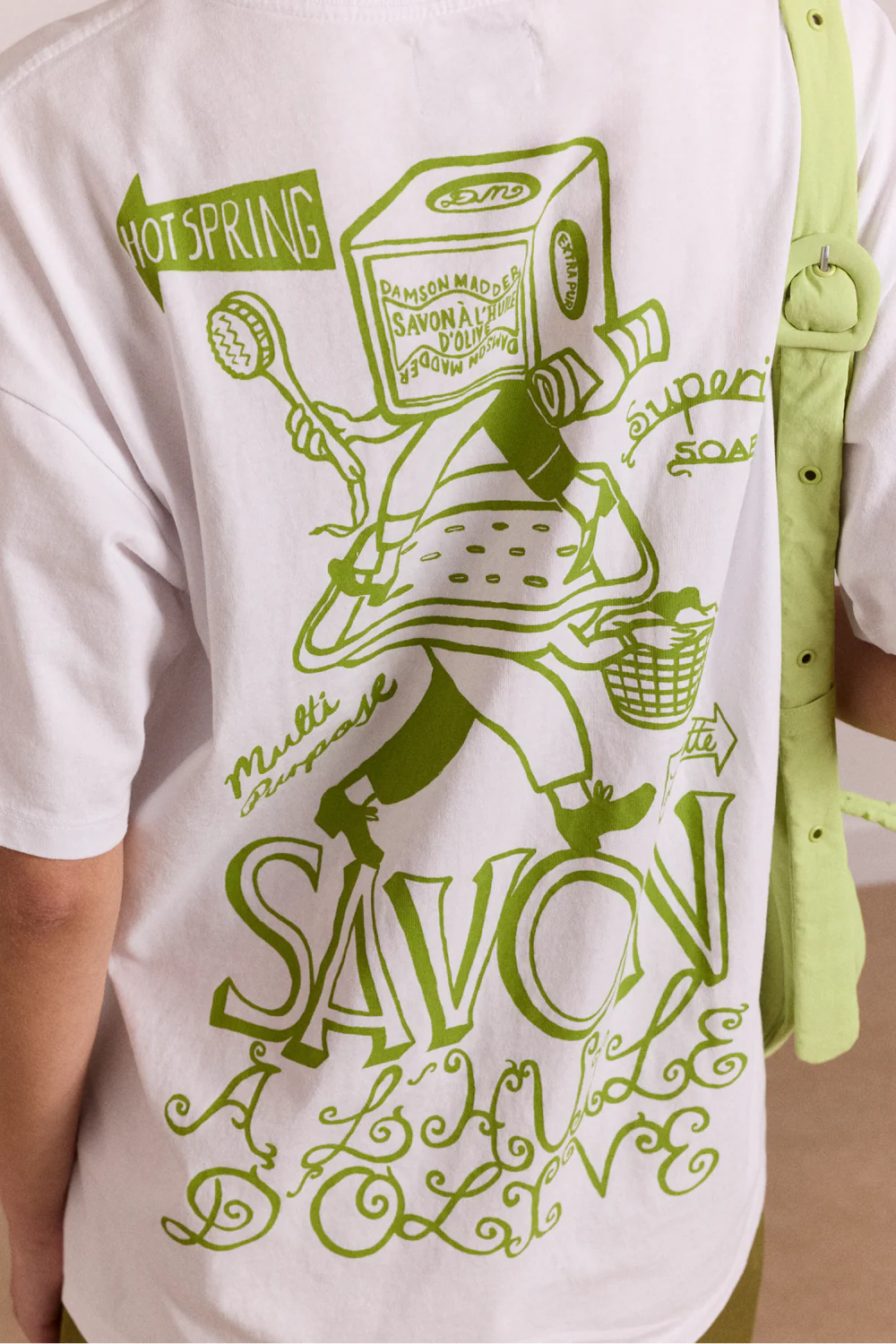 Damson Madder - Savon Graphic T-Shirt, White