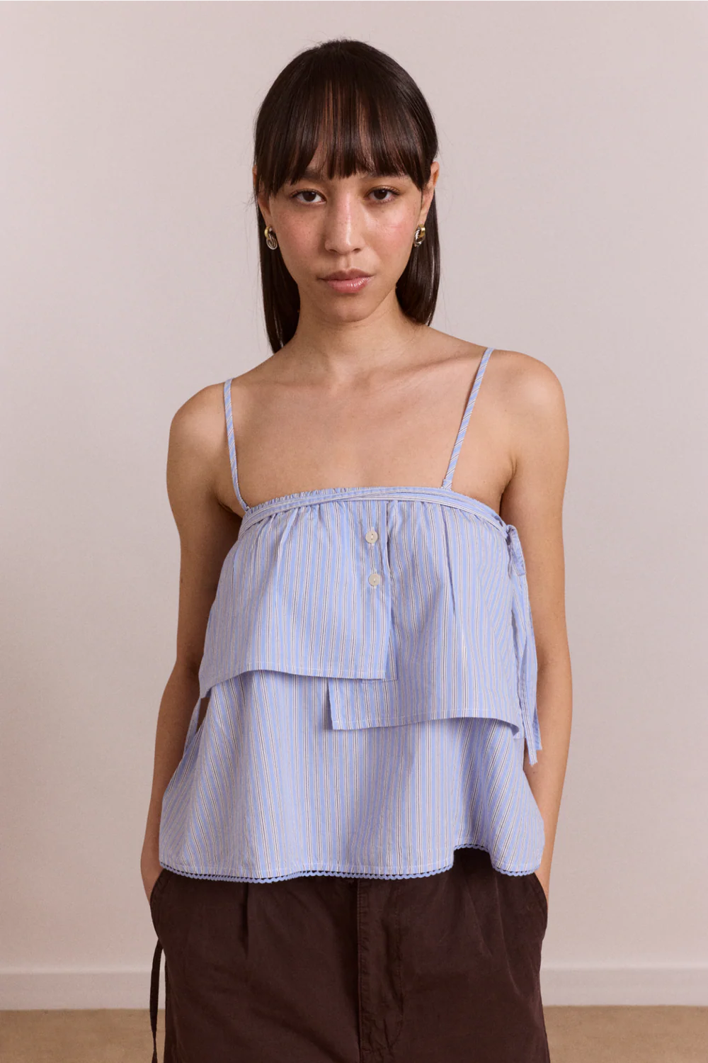 Damson Madder - Inka Mini Skirt, Blue Stripe