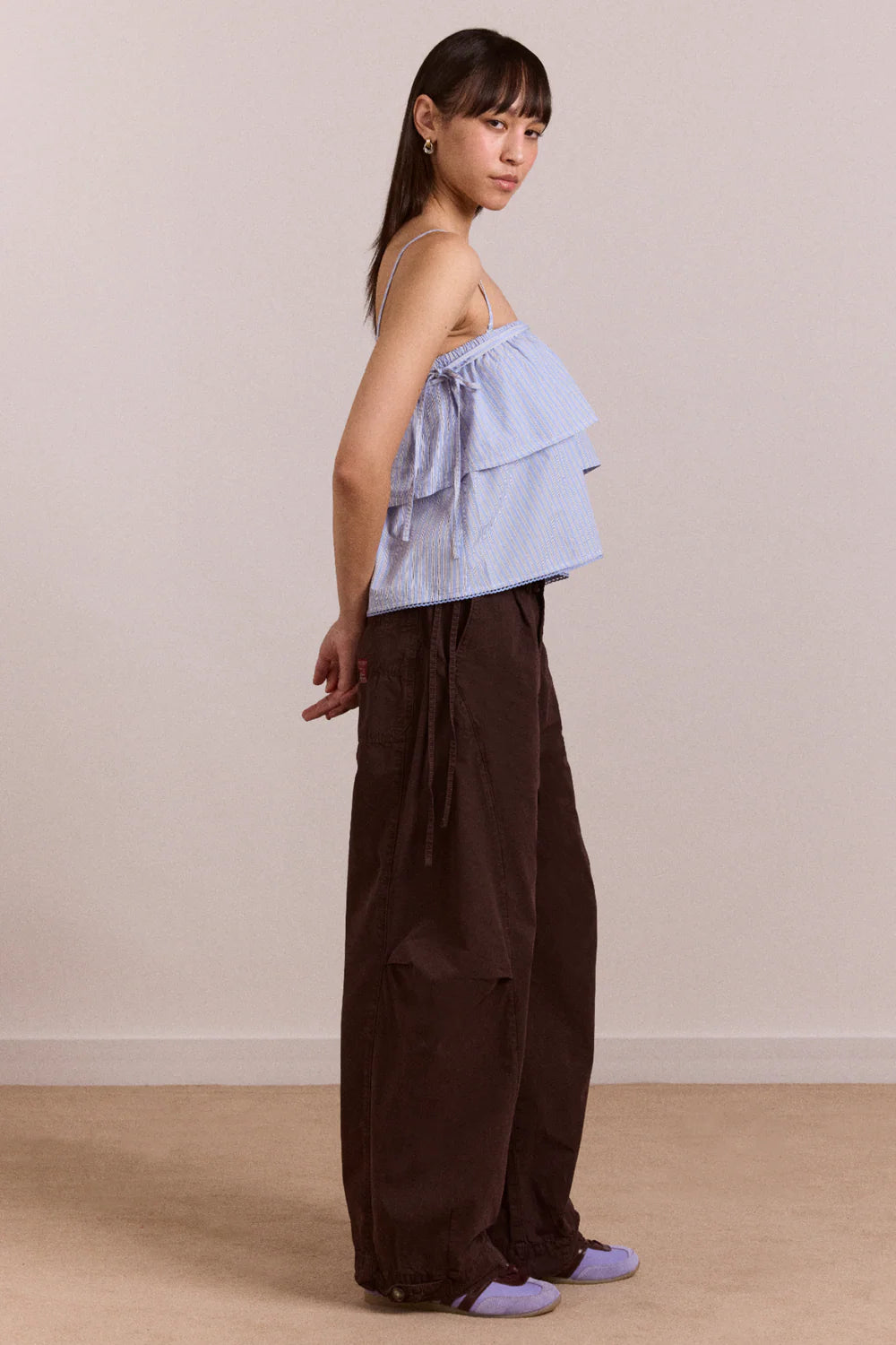 Damson Madder - Inka Mini Skirt, Blue Stripe