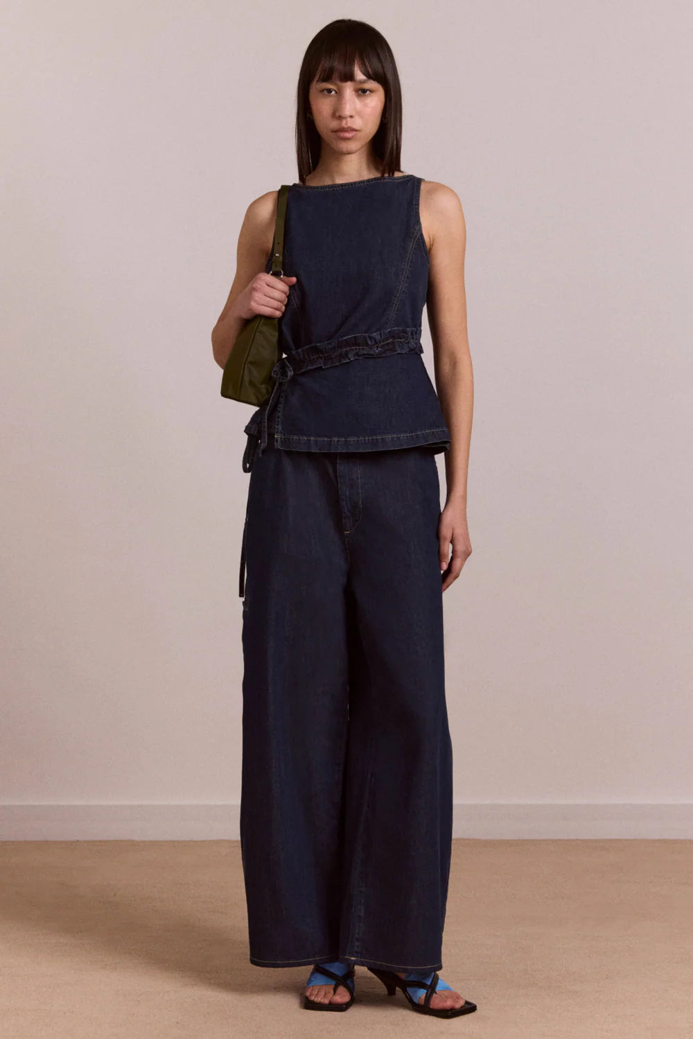 Damson Madder - Straight Leg Augusta Jeans, Dark Indigo