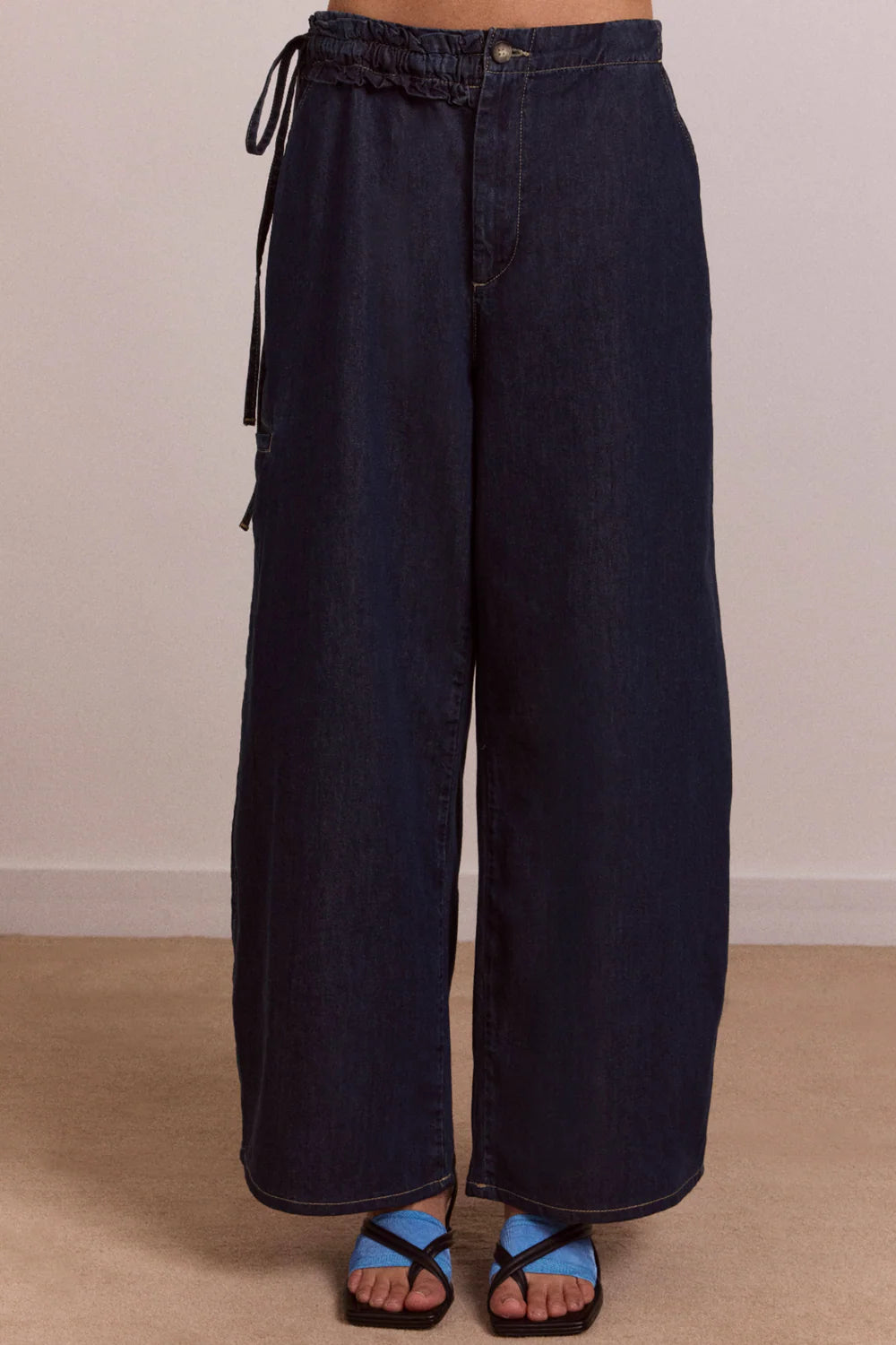 Damson Madder - Straight Leg Augusta Jeans, Dark Indigo