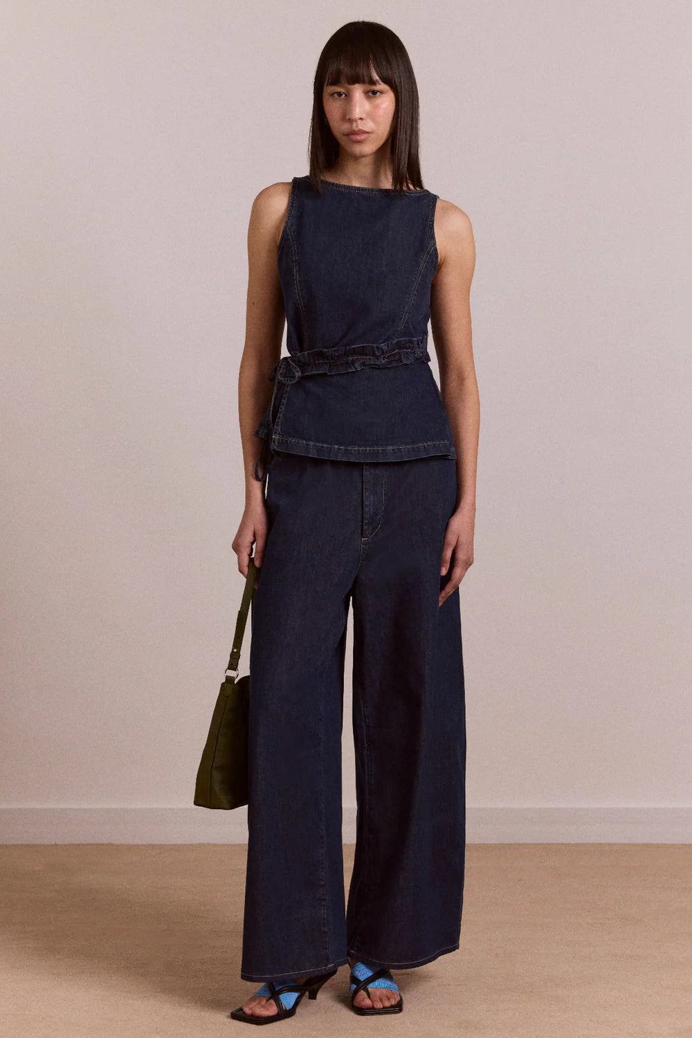 Damson Madder - Straight Leg Augusta Jeans, Dark Indigo