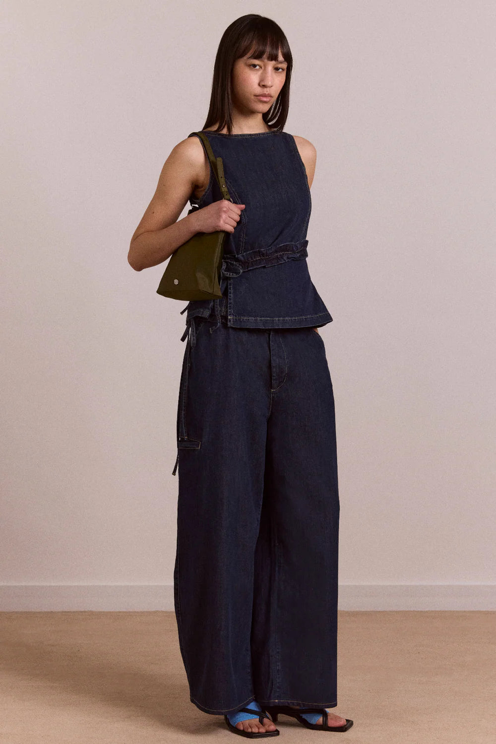 Damson Madder - Straight Leg Augusta Jeans, Dark Indigo