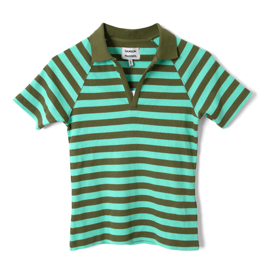 Damson Madder - Delphi Polo Top, Green
