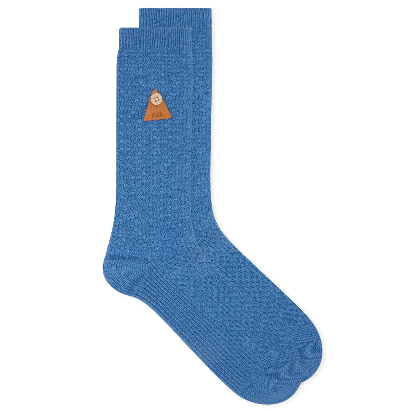 Folk - Waffle Socks - Soft Blue