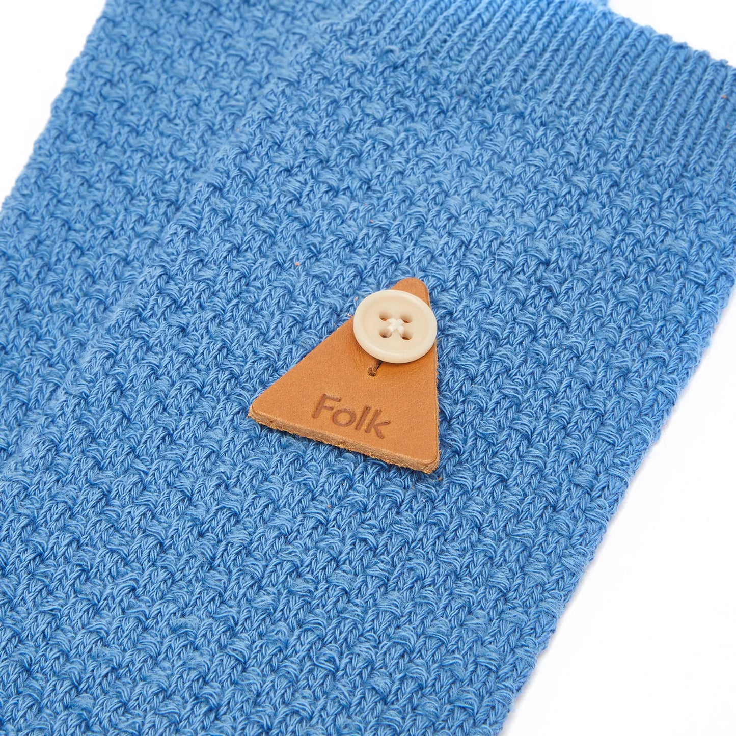 Folk - Waffle Socks - Soft Blue