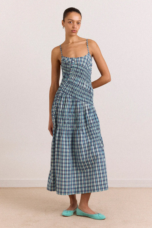Damson Madder - Lyra Midi Dress, Tomboy Check