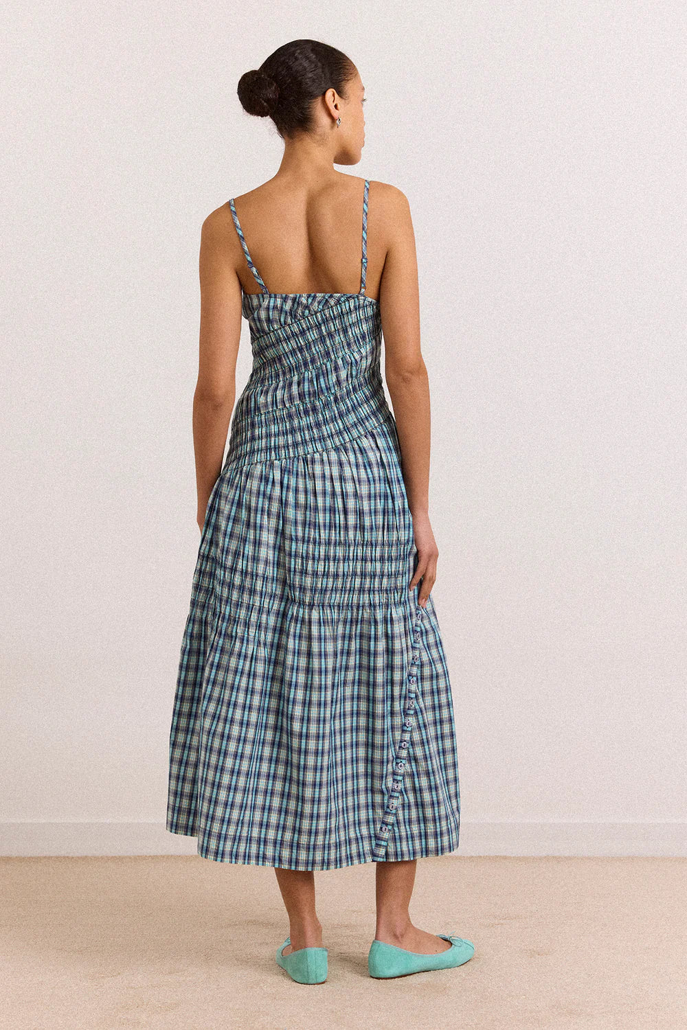 Damson Madder - Lyra Midi Dress, Tomboy Check