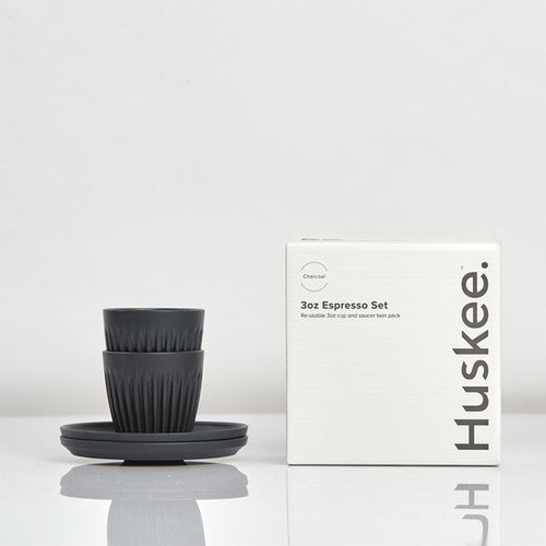 Huskee Cup 3oz Espresso Set (set of 2) - Charcoal