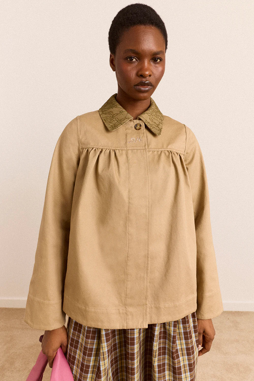 Damson Madder - Mini Mercedes Reversible Coat, Lace