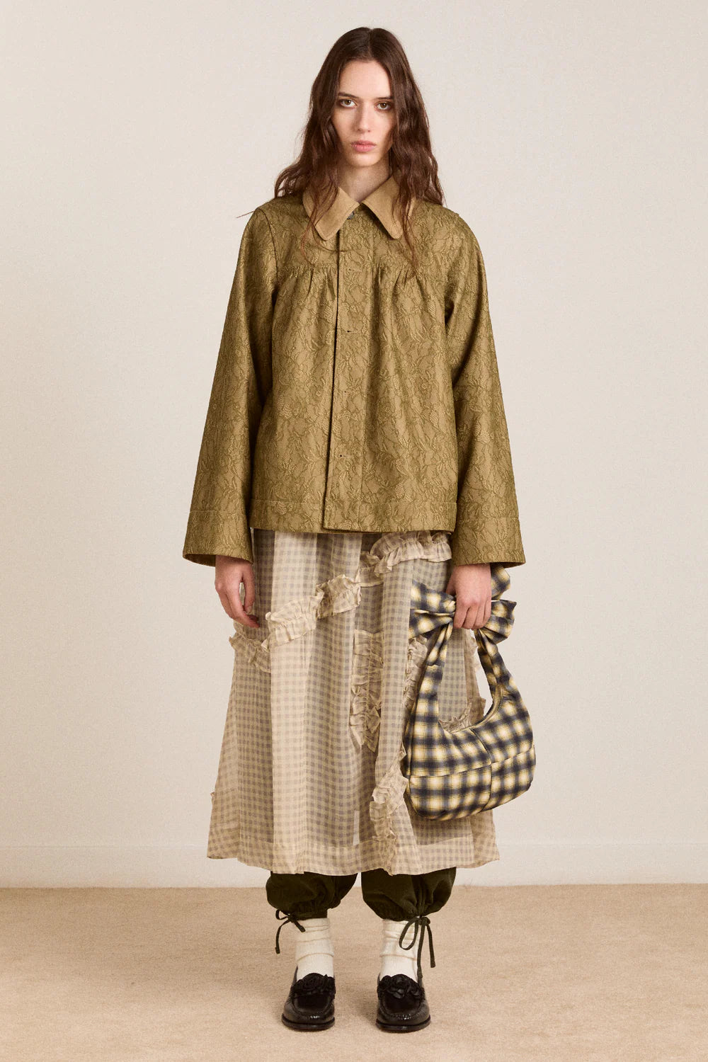 Damson Madder - Mini Mercedes Reversible Coat, Lace