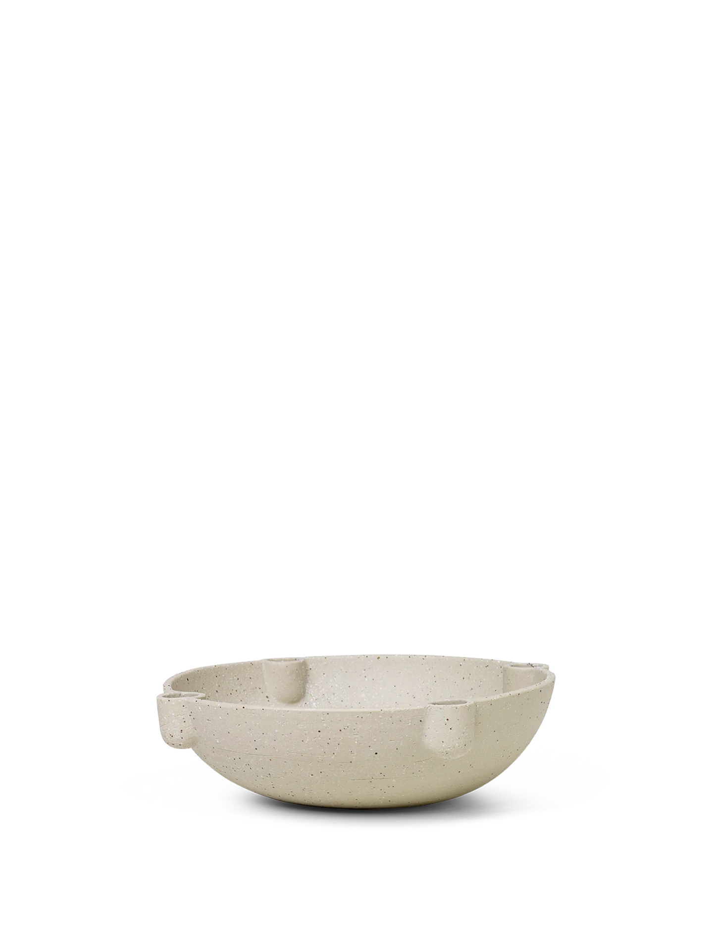 Ferm Living Ceramic Bowl Cande Holder - Light Grey