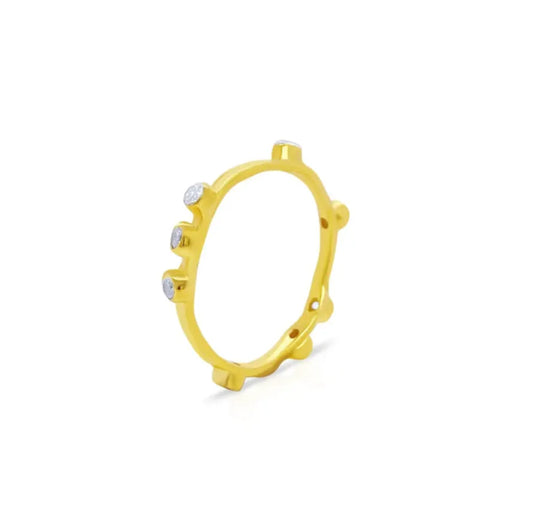 Gem Bazaar Gold Stacker Ring