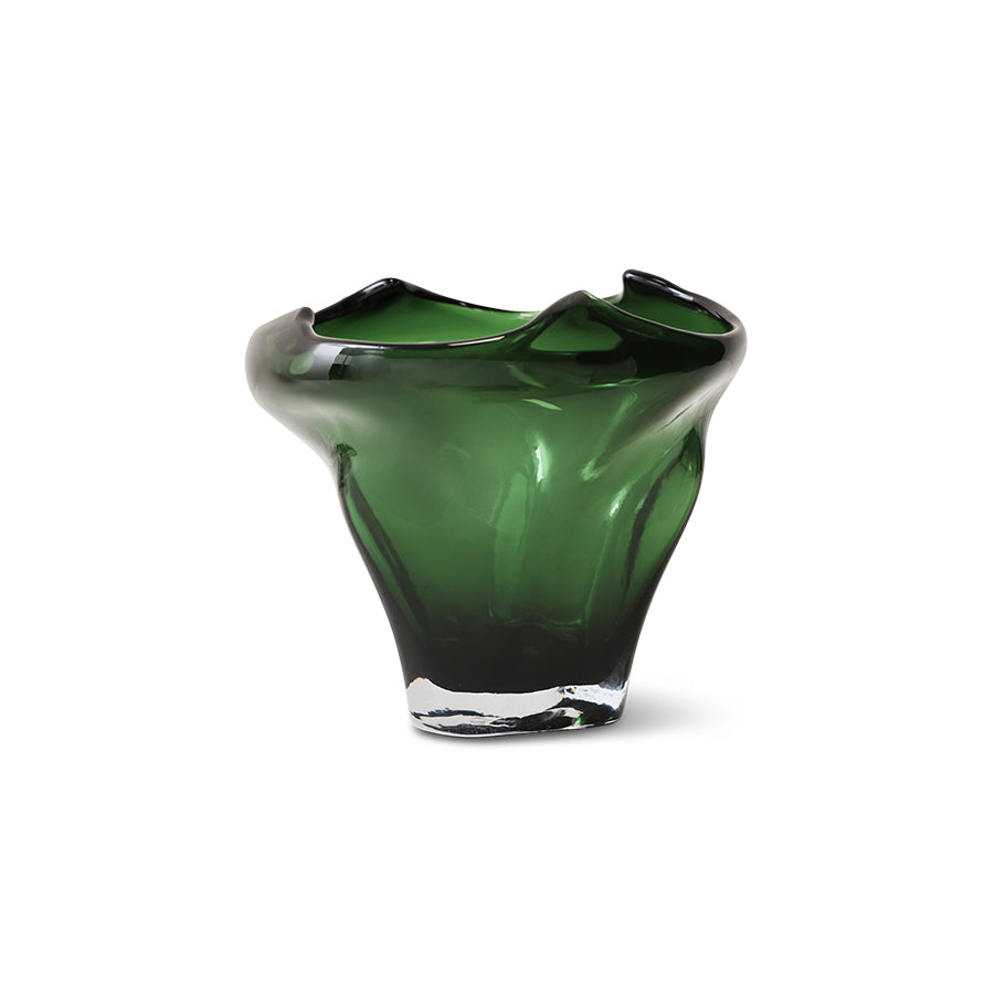 HKLIVING - Folded Mid Vase, Emerald
