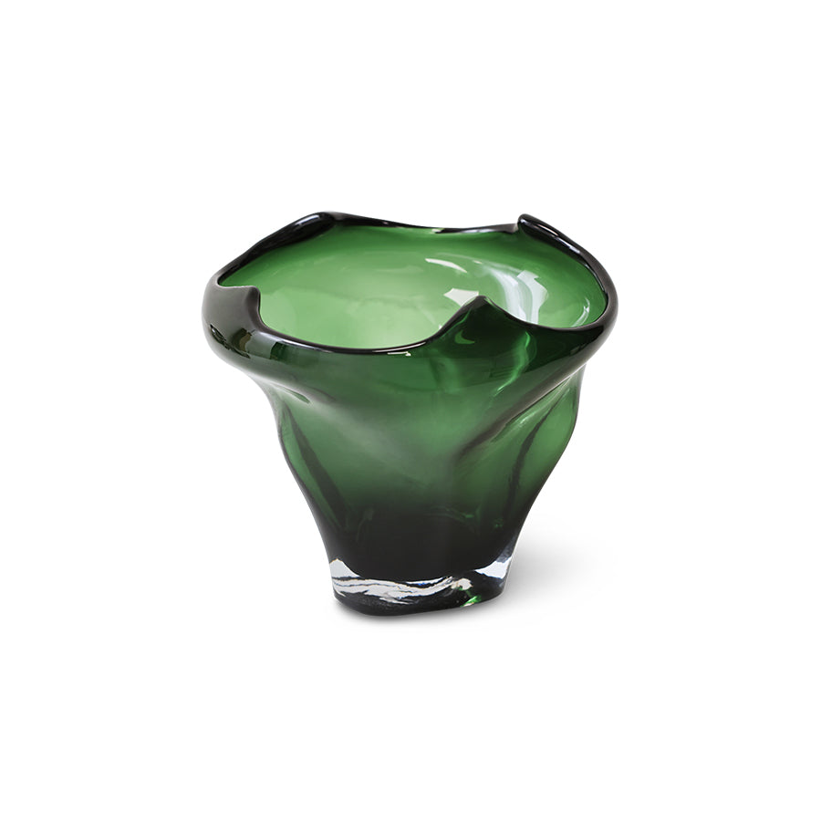 HKLIVING - Folded Mid Vase, Emerald