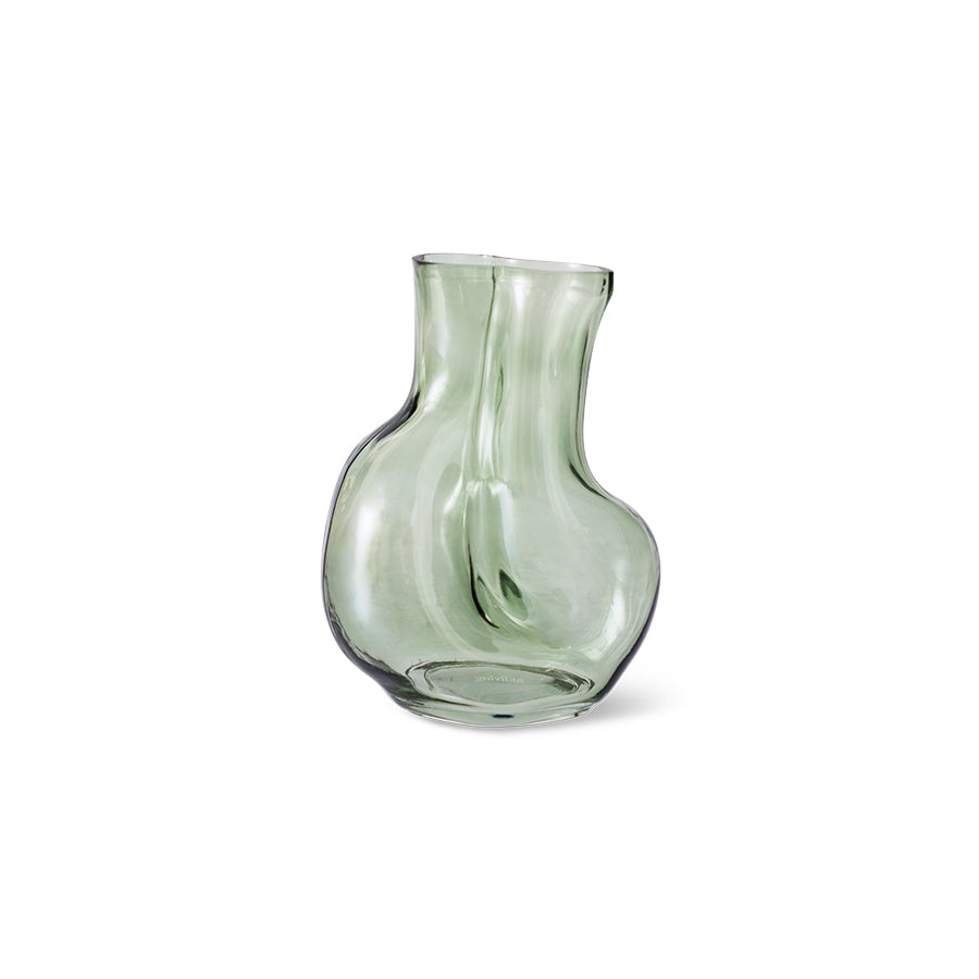 HKLIVING - Gleam Glass Vase, Olive