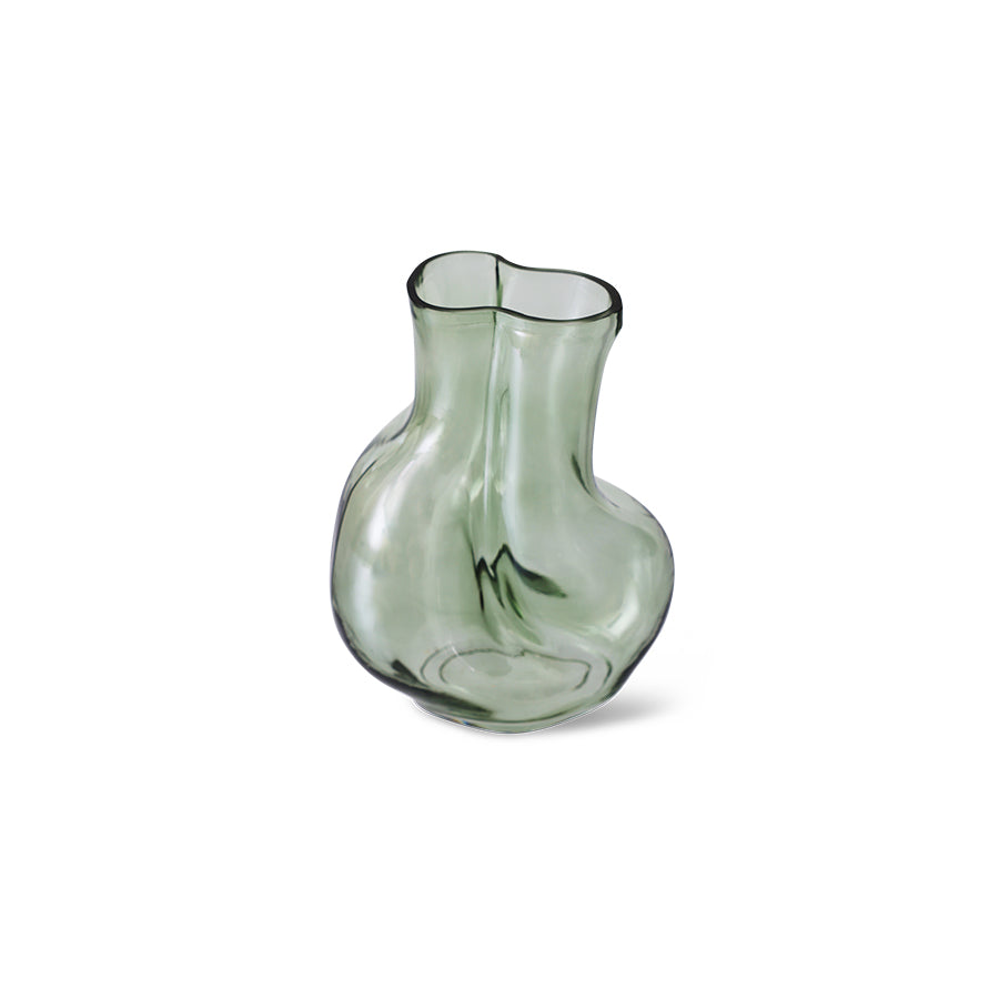 HKLIVING - Gleam Glass Vase, Olive