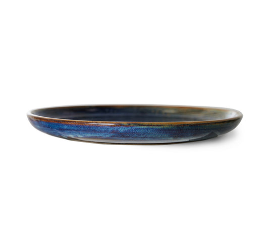 HKliving - Chef Ceramics - Dinner Plate - Rustic Blue