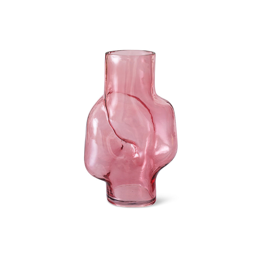 HKLIVING - Gleam Glass High Vase, Rose