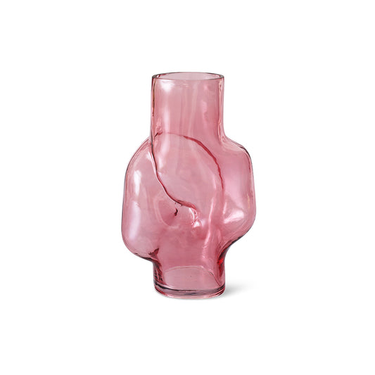 HKLIVING - Gleam Glass High Vase, Rose