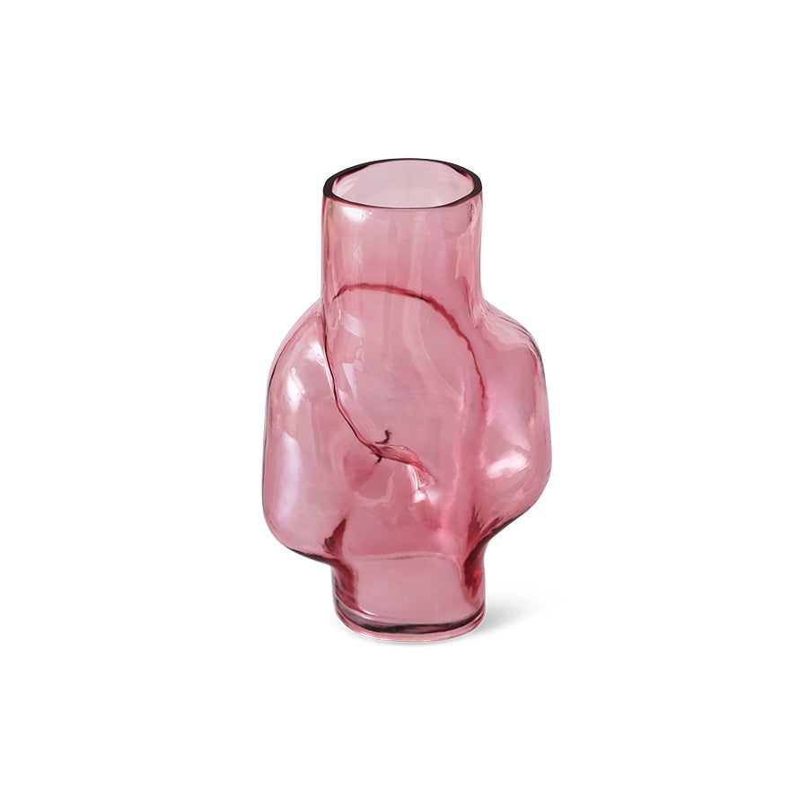 HKLIVING - Gleam Glass High Vase, Rose