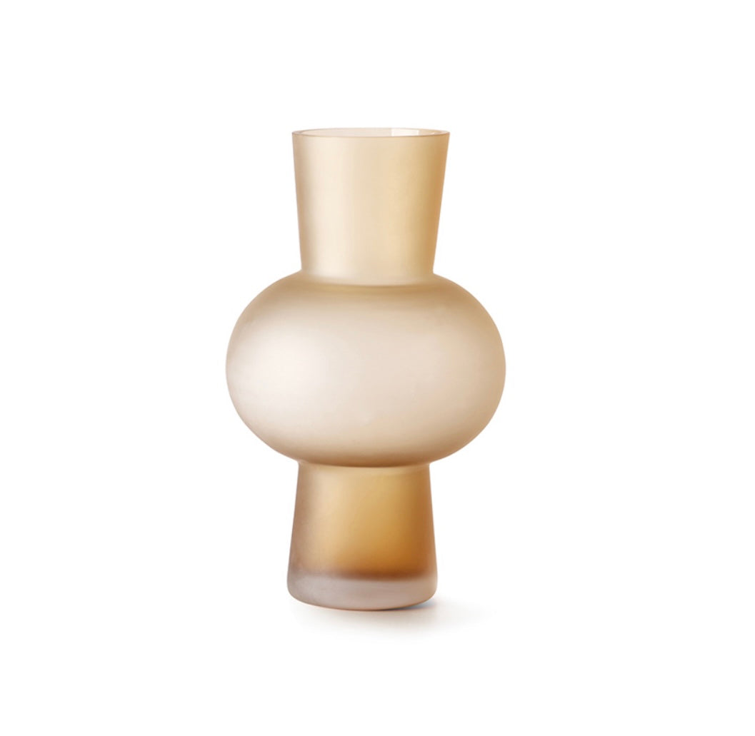 HKliving - Small Glass Flower Vase - Peach