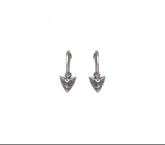 Rachel Entwistle Modern primitive Mini Hoops - Silver