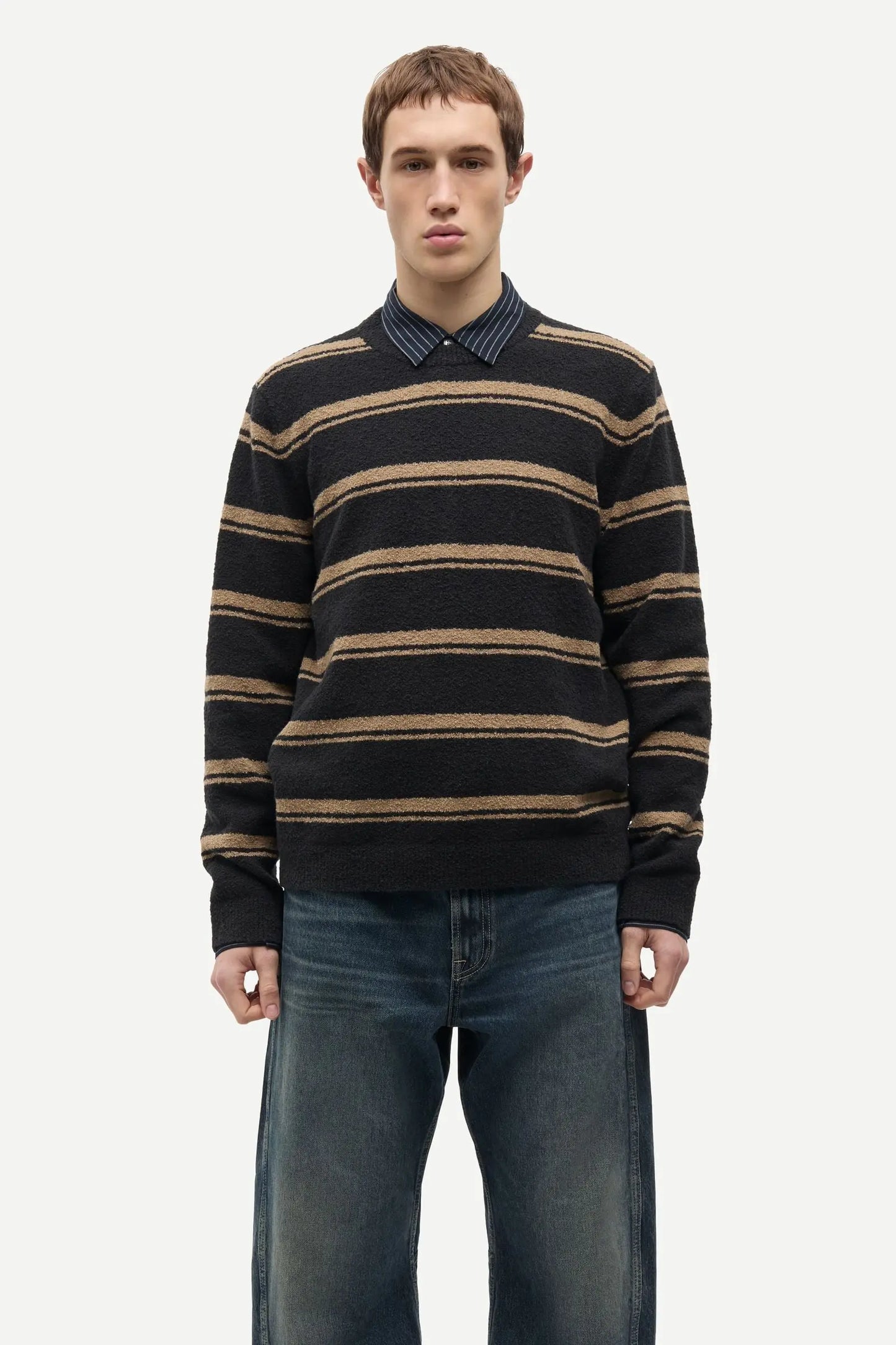 Samsøe Samsøe - Sanino Sweater, Lead Gray Stripe