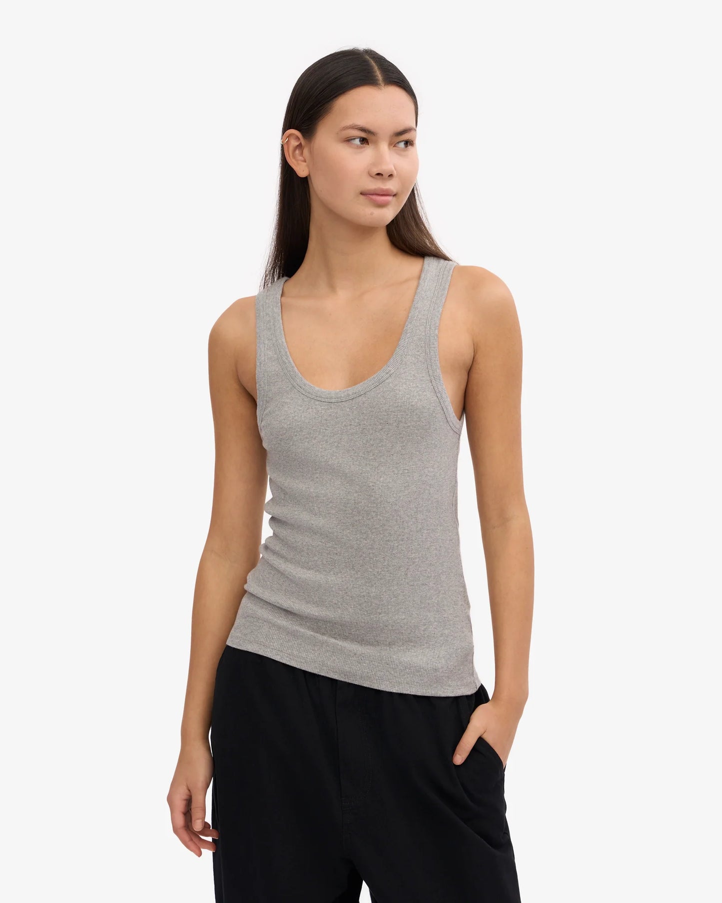 Colourful Standard - Organic Rib Tank Top, Heather Grey