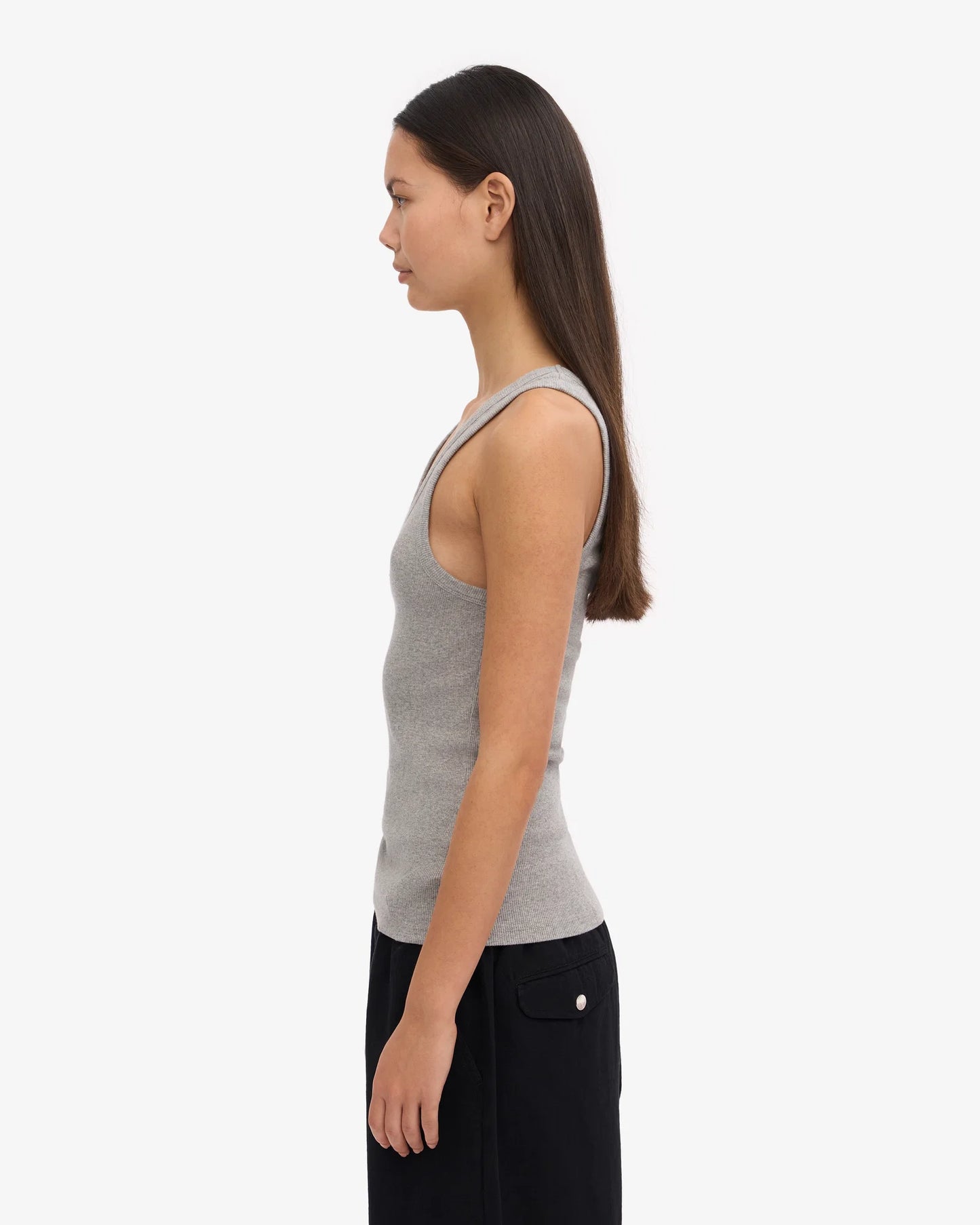 Colourful Standard - Organic Rib Tank Top, Heather Grey