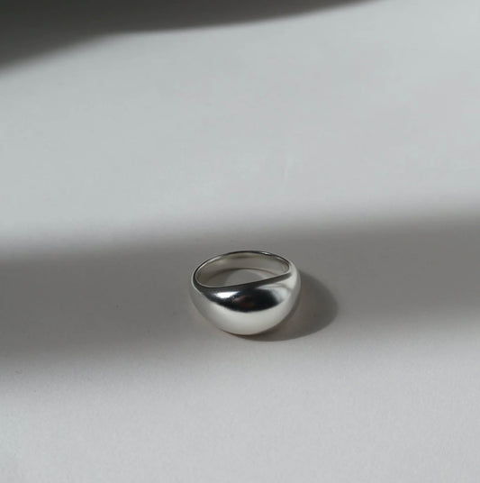 Lines and Current - Volumes Dome Ring (Large) - Sterling Silver - 16mm