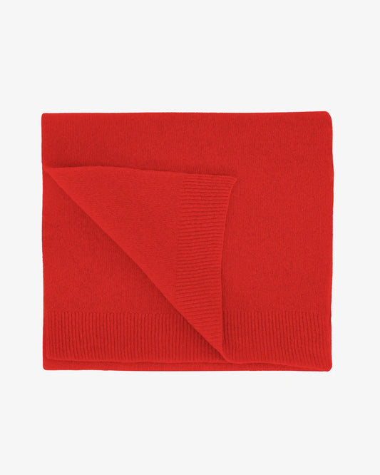 Colourful Standard - Merino Wool Scarf, Red Tangerine