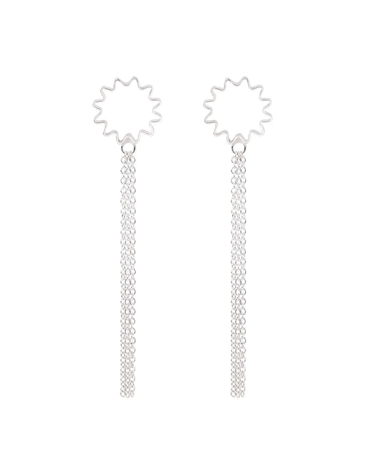 Olivia Taylor - Ondulée Tassel Earrings - Silver