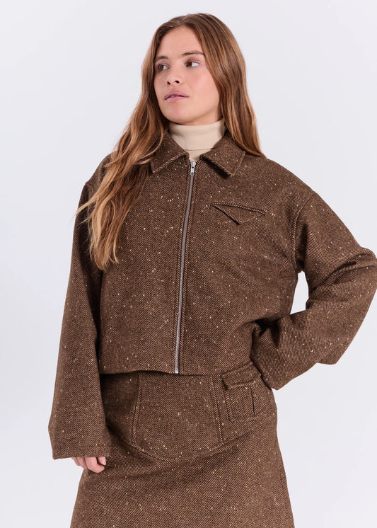 NORR - Aya Short Jacket, Brown