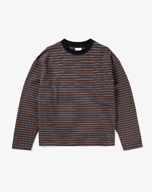 Candice - Kerfard Striped LS Tee, Brown