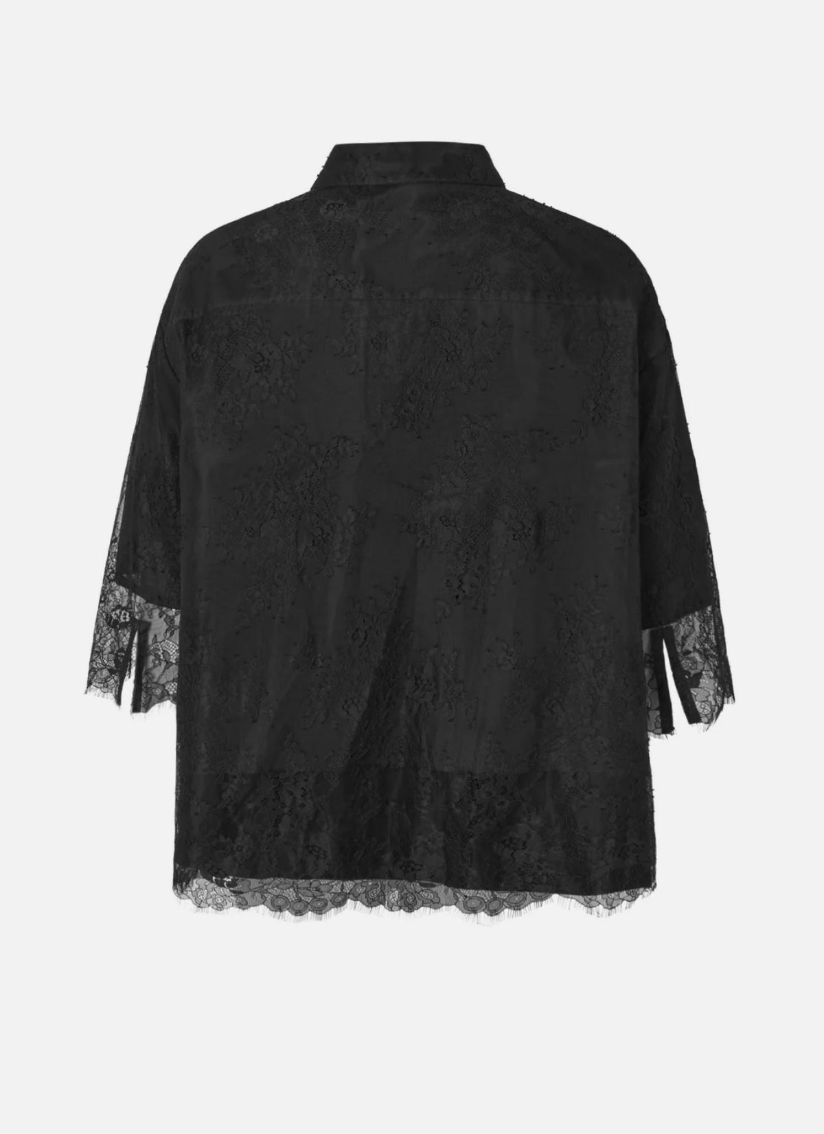Rabens Saloner - Barbara Laced Multi Layer Shirt, Black