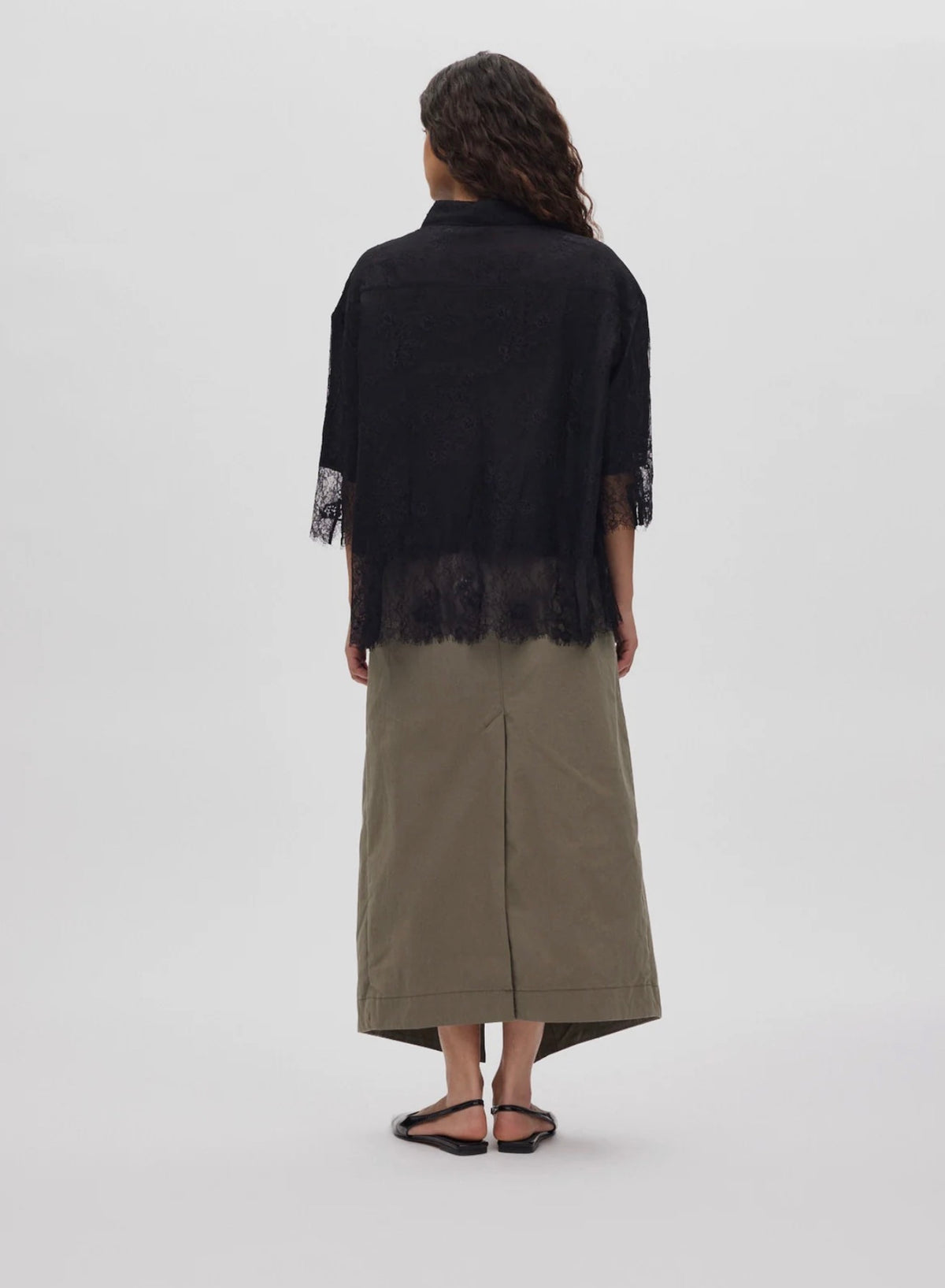 Rabens Saloner - Barbara Laced Multi Layer Shirt, Black