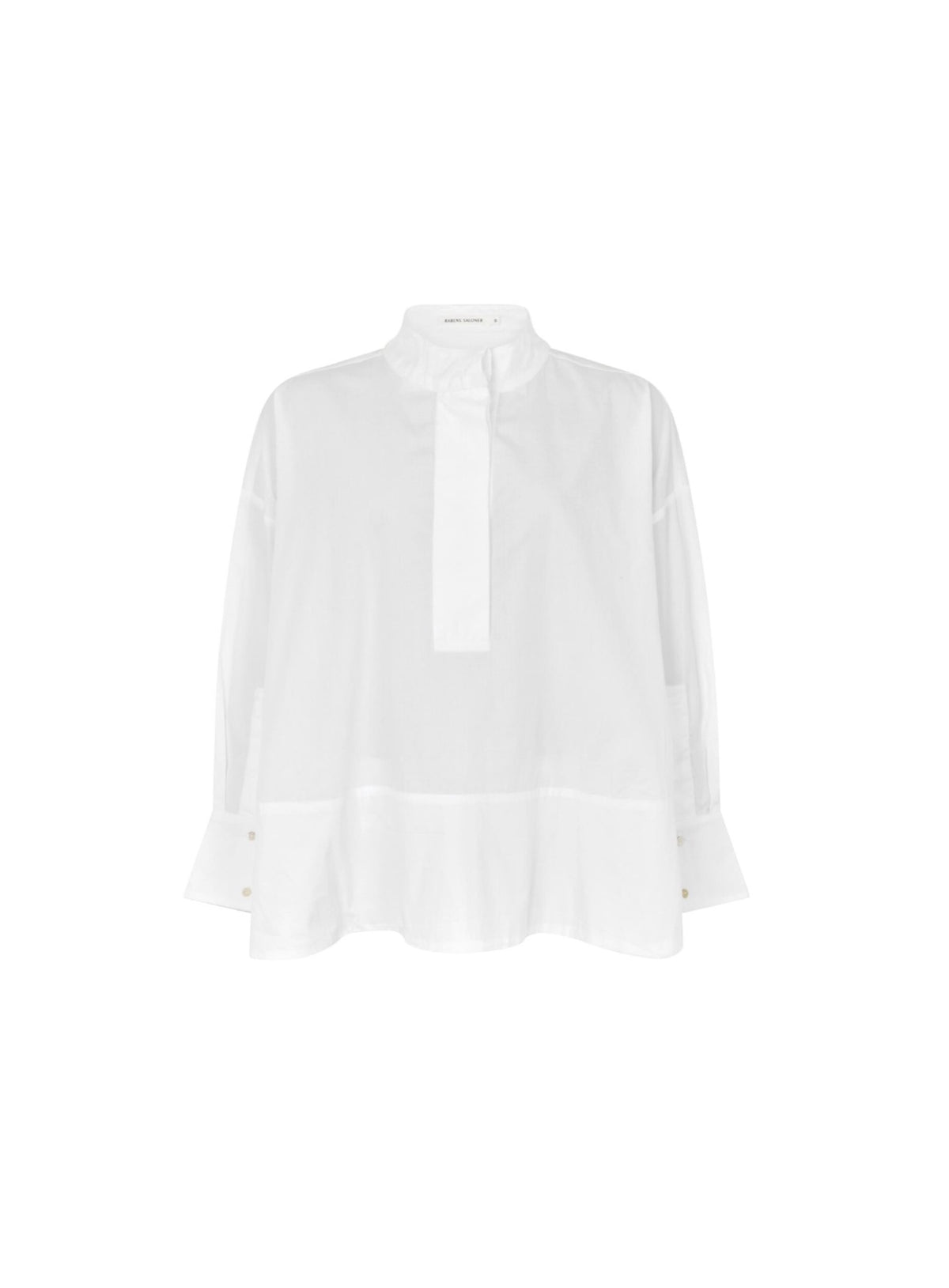 Rabens Saloner - Smea Poplin Flared Shirt, White