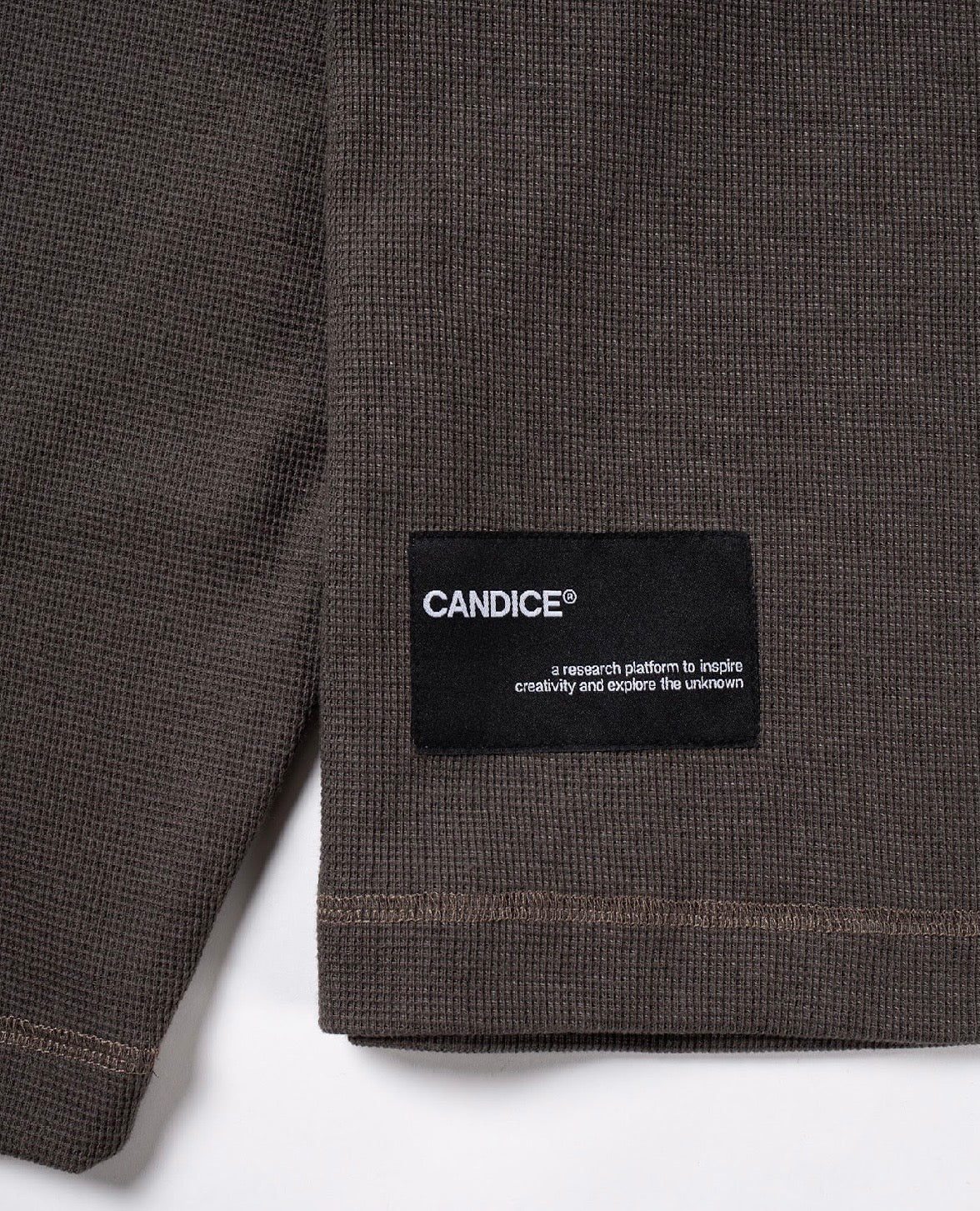 Candice - Waffle LS Tee, Mud