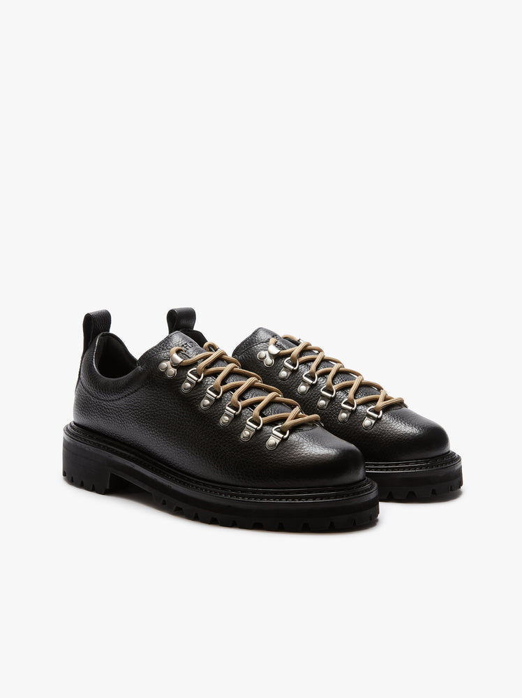 GH Bass - Mason Hiker Low, Black Textured Leather