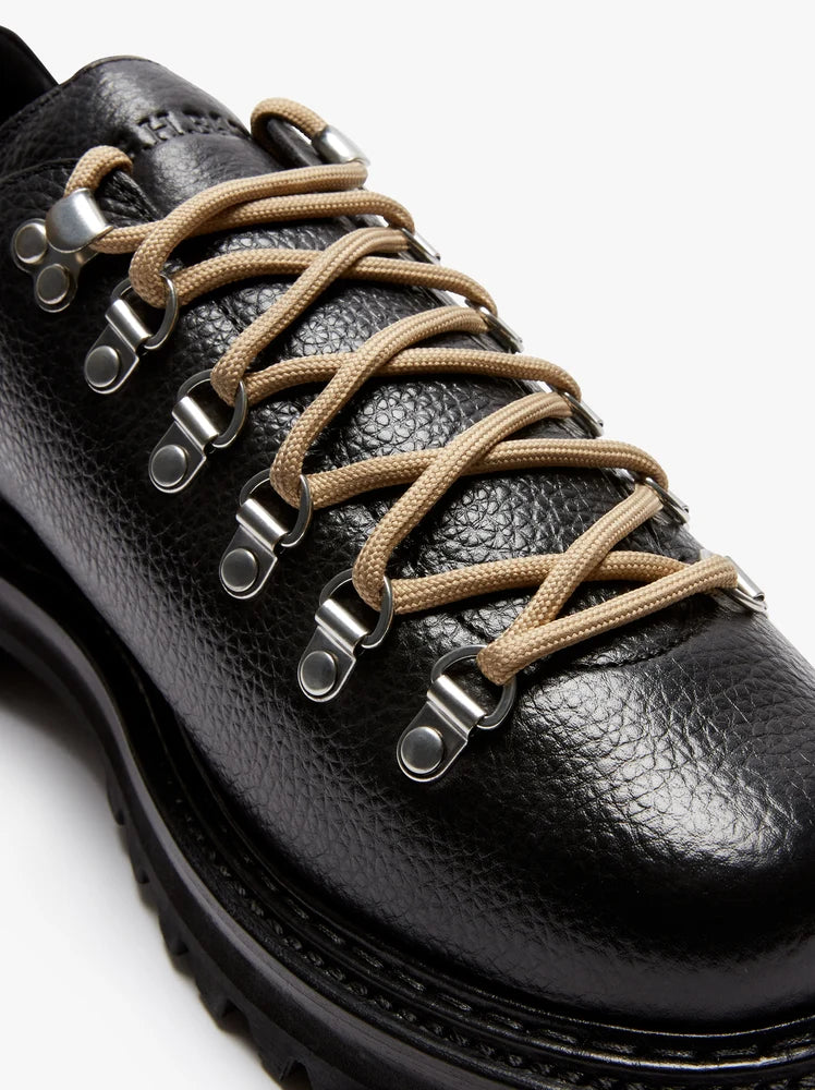 GH Bass - Mason Hiker Low, Black Textured Leather