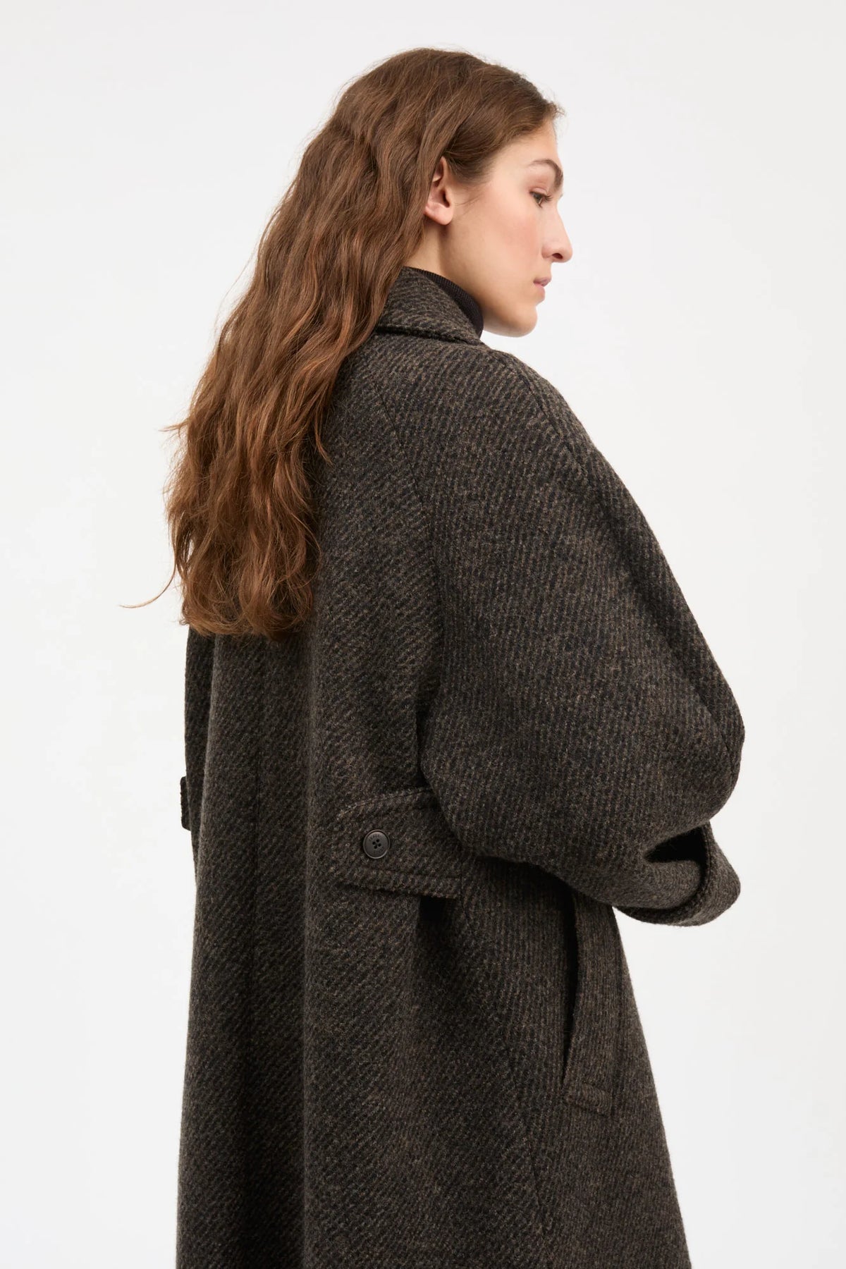 Skall Studio - Beate Coat, Brown/Black Twill