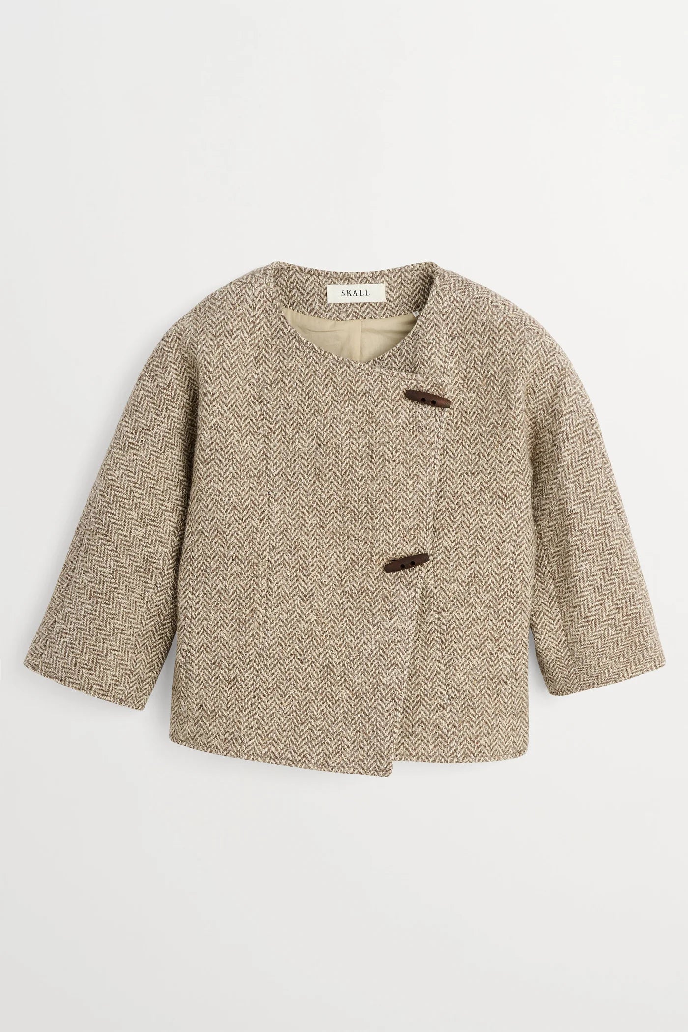 Skall Studio - Clothide Blazer, Brown/Cream Herringbone