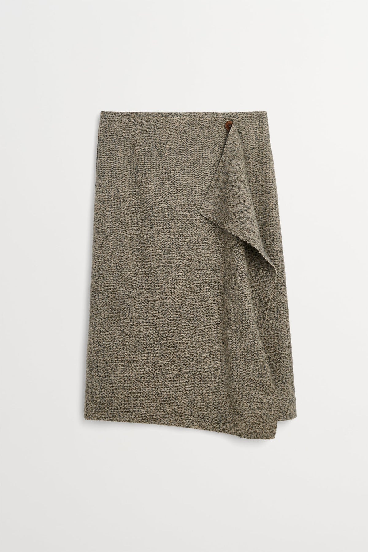 Skall Studio - Margaret Skirt, Brown/Grey Herringbone