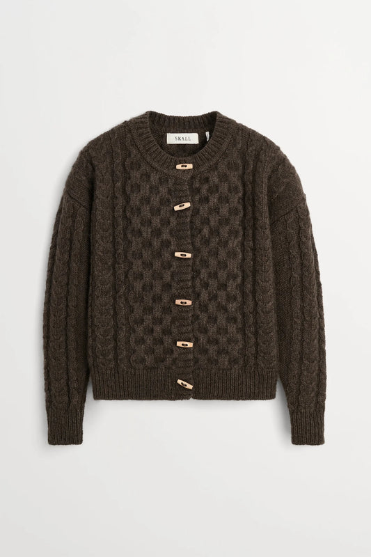 Skall Studio - Lennox Cardigan, Dark Brown