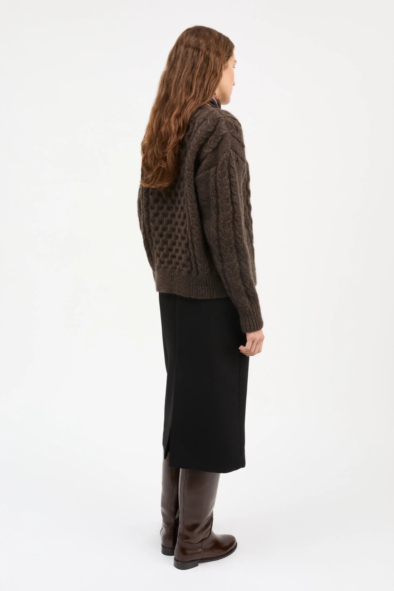 Skall Studio - Lennox Cardigan, Dark Brown