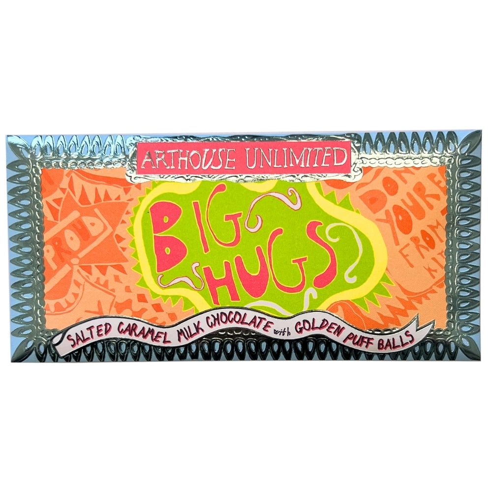 Arthouse Unlimited - Joy Sized: Big Hugs, Salted Caramel Milk Chocolate with Golden Puff Balls