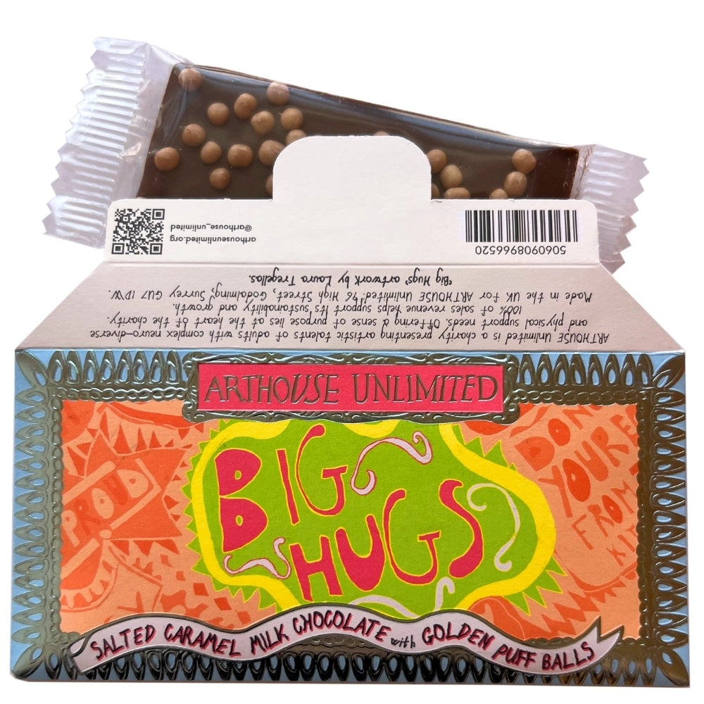 Arthouse Unlimited - Joy Sized: Big Hugs, Salted Caramel Milk Chocolate with Golden Puff Balls