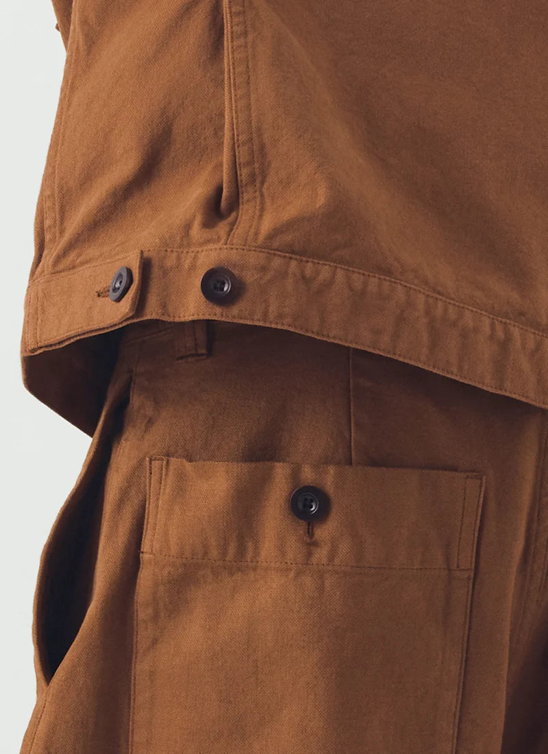 TOAST - Garment Dyed Cotton Short Jacket, Brown Anise