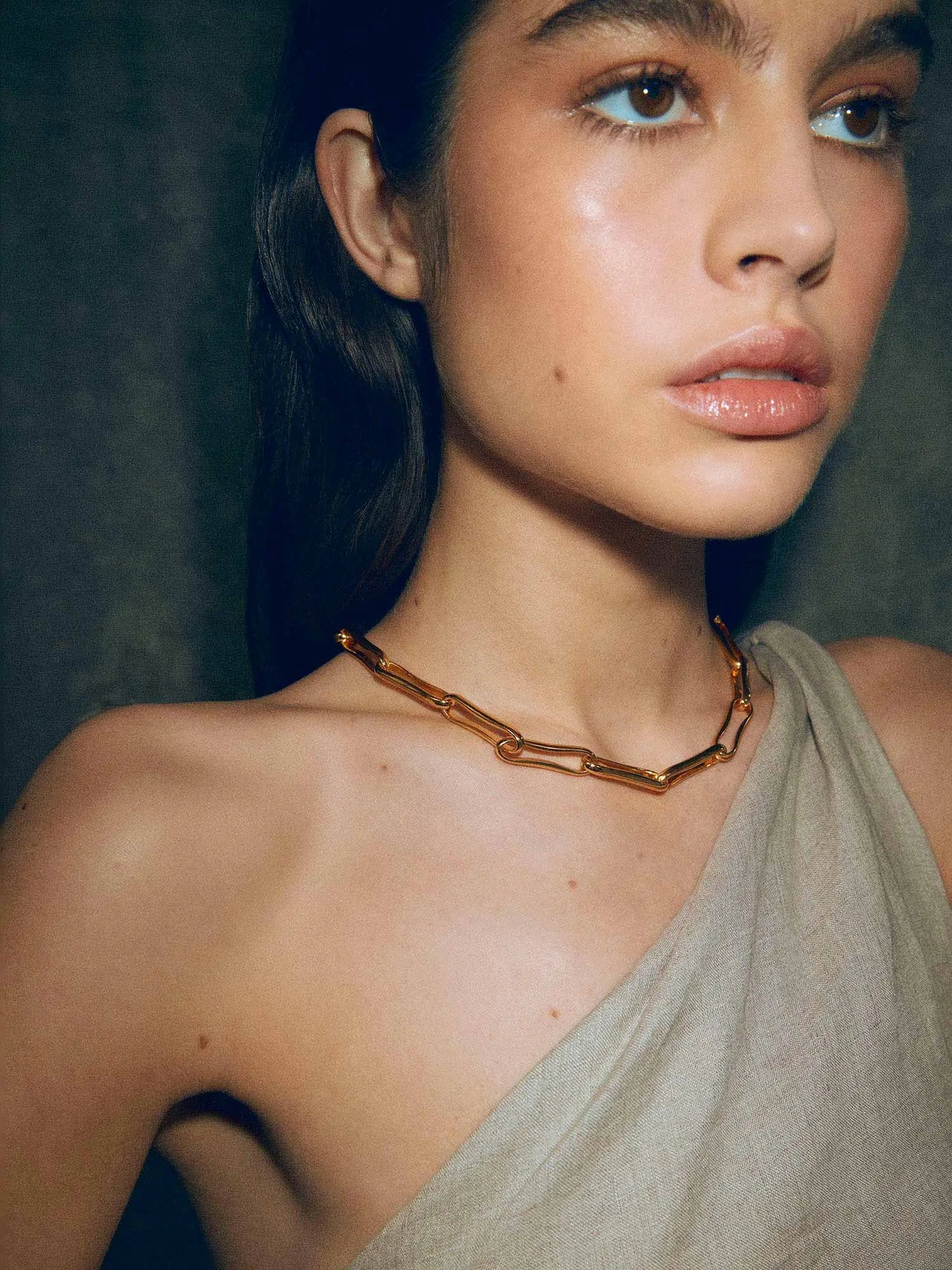 Shyla - Chunky Link Necklace - Gold